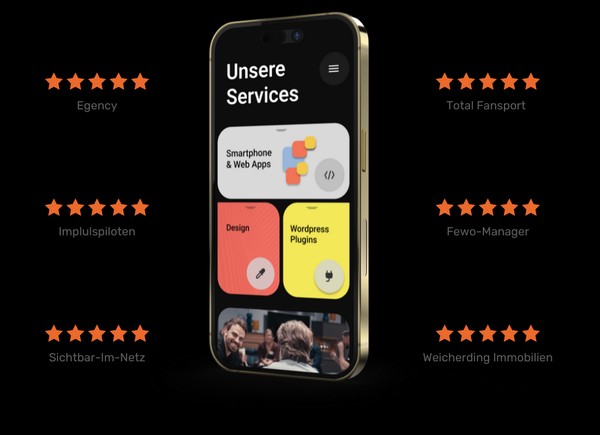 Kundenstimmen auf einem Smartphone