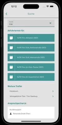 A.R.T. App – Standortsuche