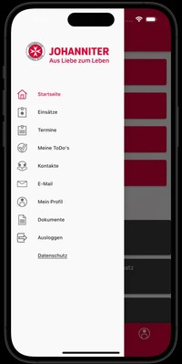 JUH2GO App – Menü
