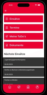 JUH2GO App – Startbildschirm